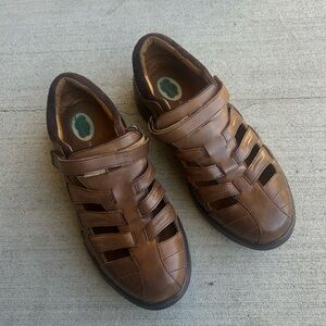 Men's Casual Brown Leather Sandals